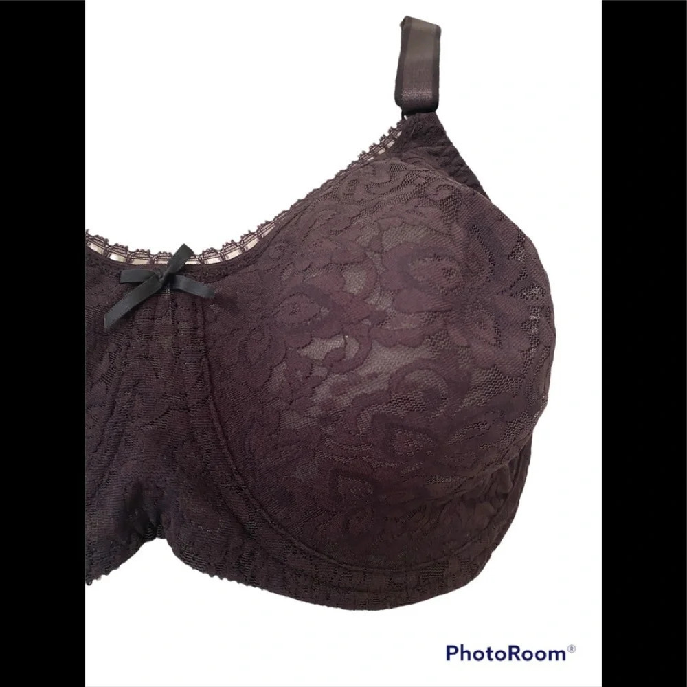 Bali Black Stretch Lace Underwire Bra Sz 40C - Picture 2 of 4